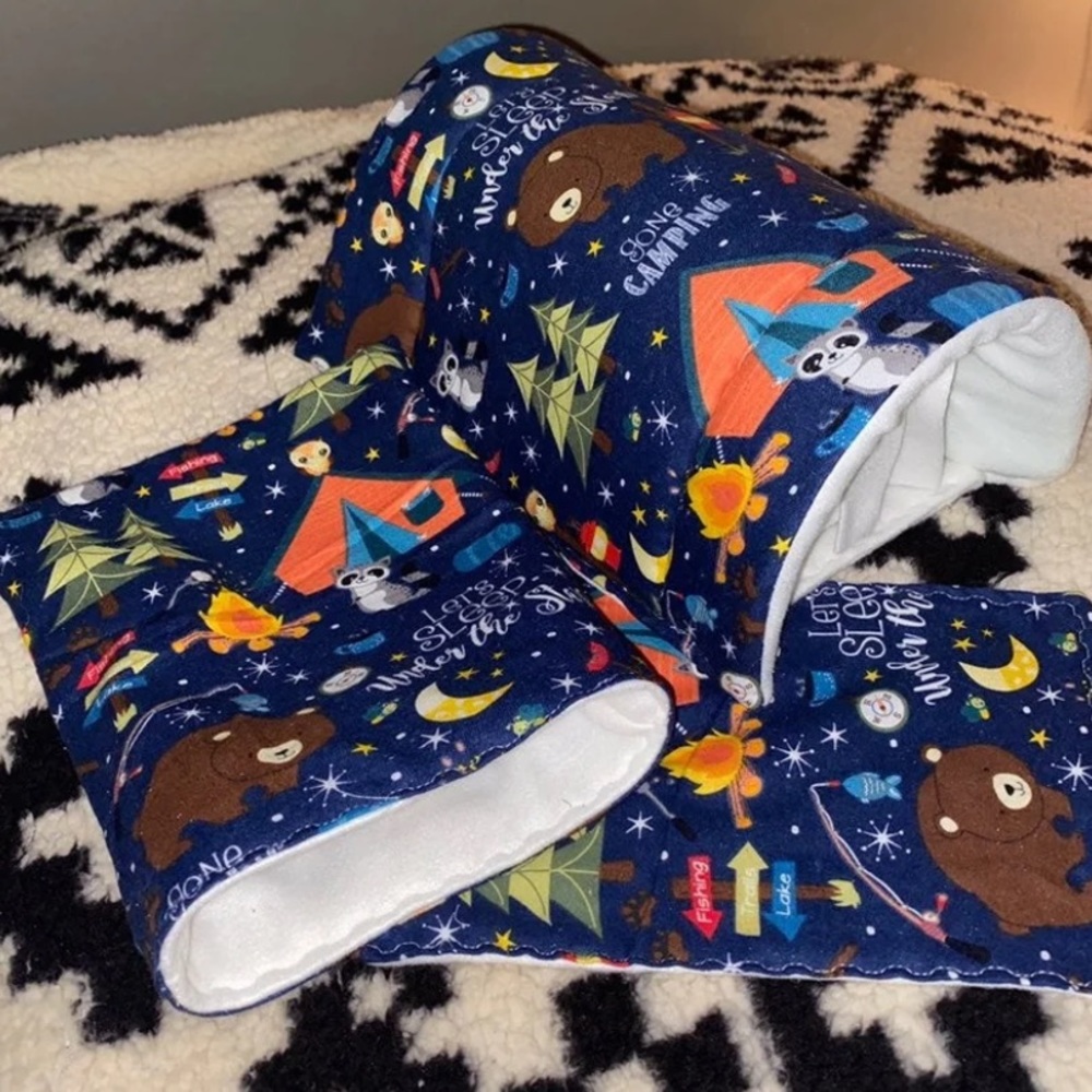 Small pet guinea pig hedgehog rat cozy set of two hide and sack